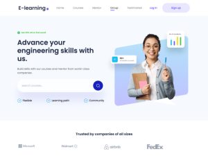 E-learning Free NextJs 13 Landing Page Template