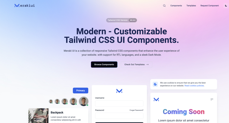 Customizable CSS UI Components