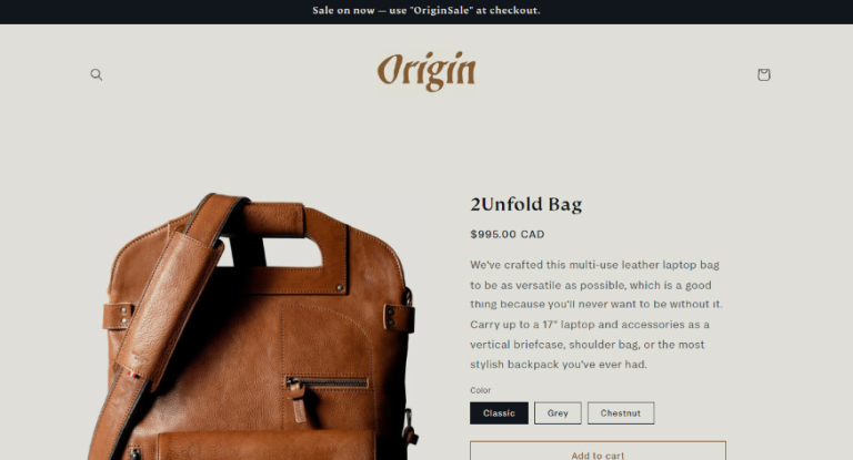 Origin Shopify Theme