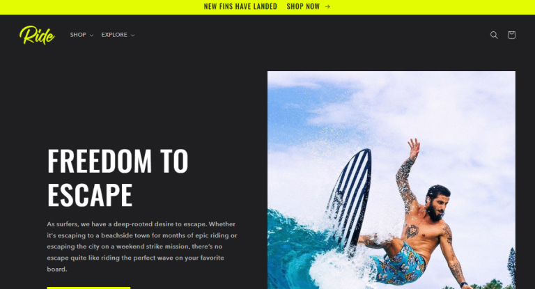 Ride,- the Shopify Theme