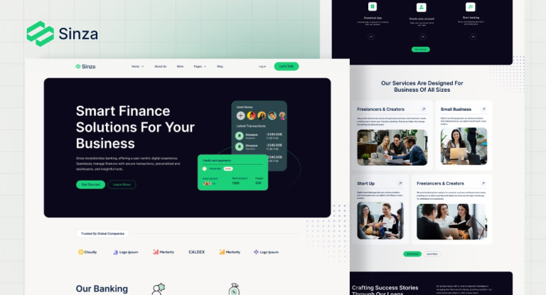 Finance Webflow Template - Sinza
