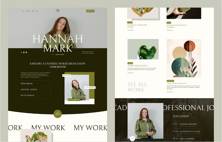 HMfolio - Personal Portfolio Webflow Templates