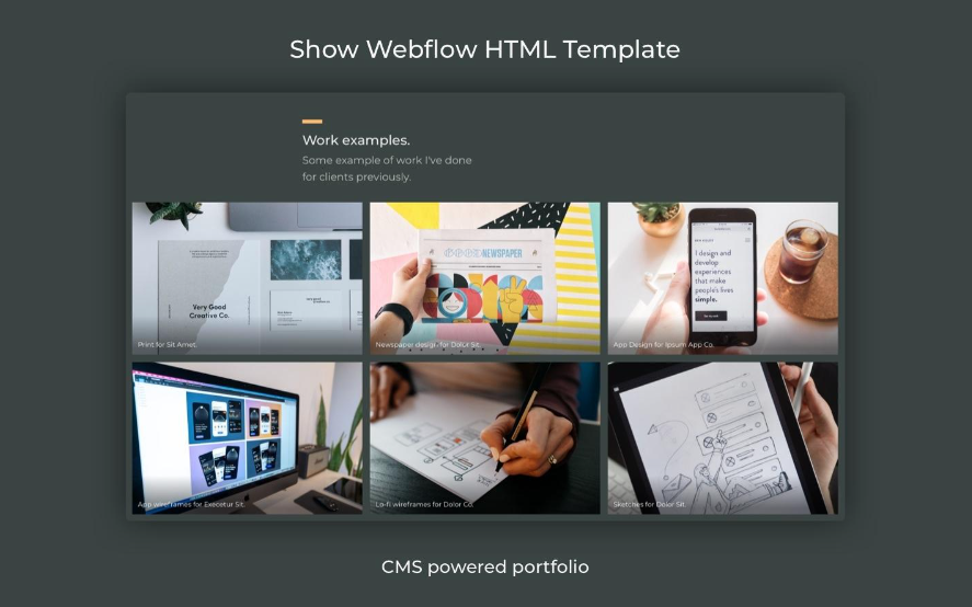 Show CMS - Personal Portfolio Webflow Templates