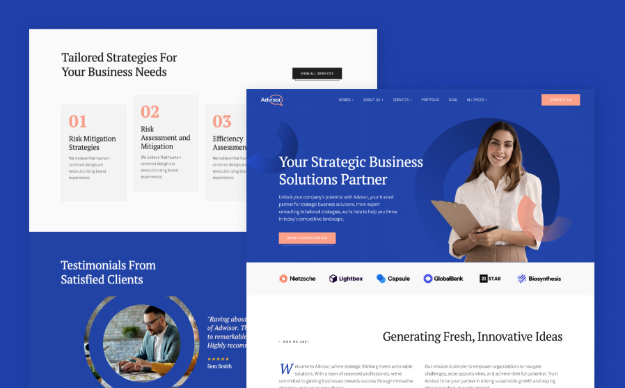 Advisor - Consulting Website Template