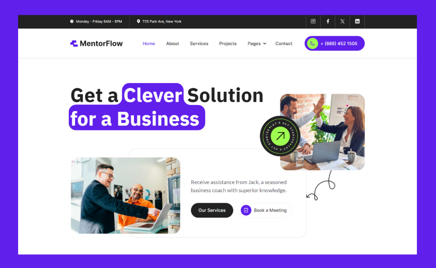 MentorFlow - Consulting Webflow Template