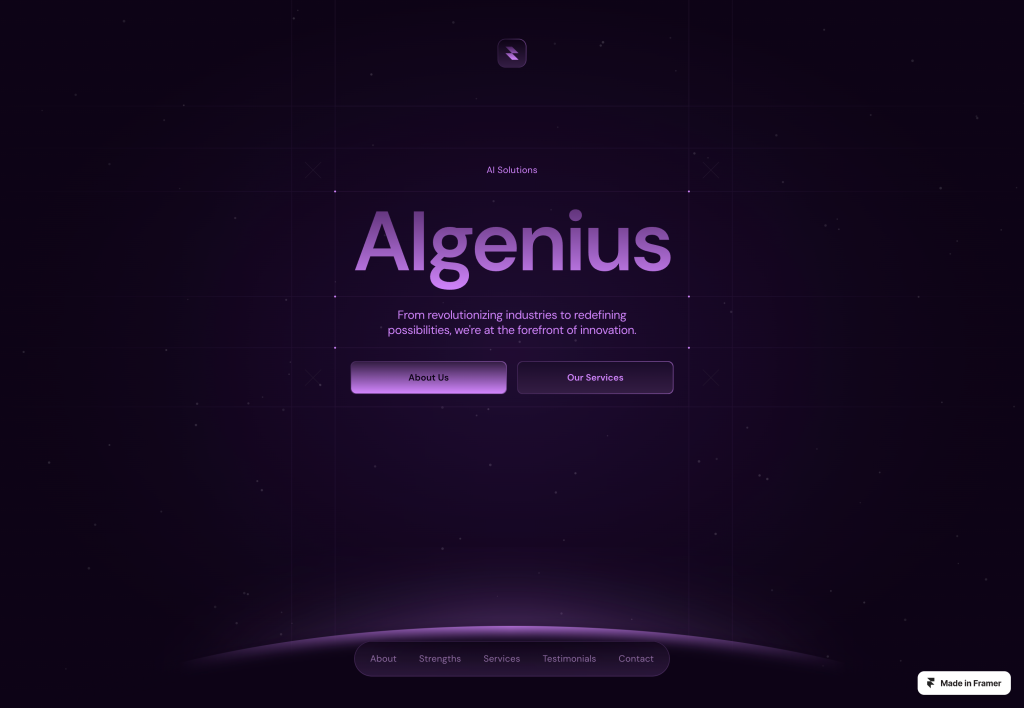AI genius Framer Template