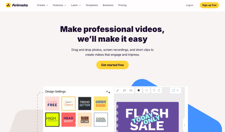 animoto professional videos making