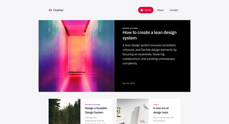 Feather-blog-framer-template