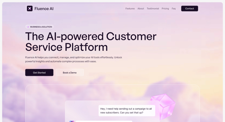 Fluence AI - High-Performance SaaS & AI Agent Template