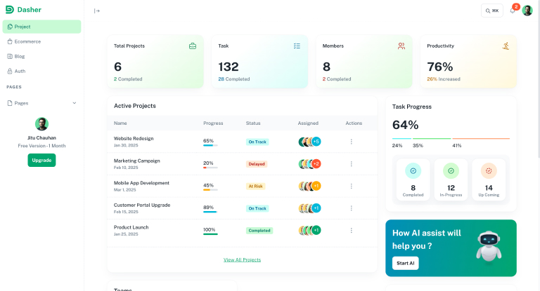 Free Next.js Admin Template