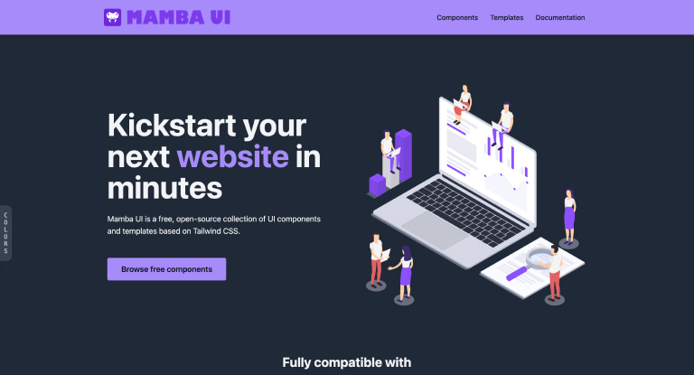 Mamba UI Free Tailwind CSS components