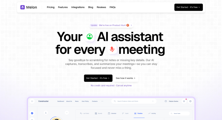 Melon AI SaaS Framer Template