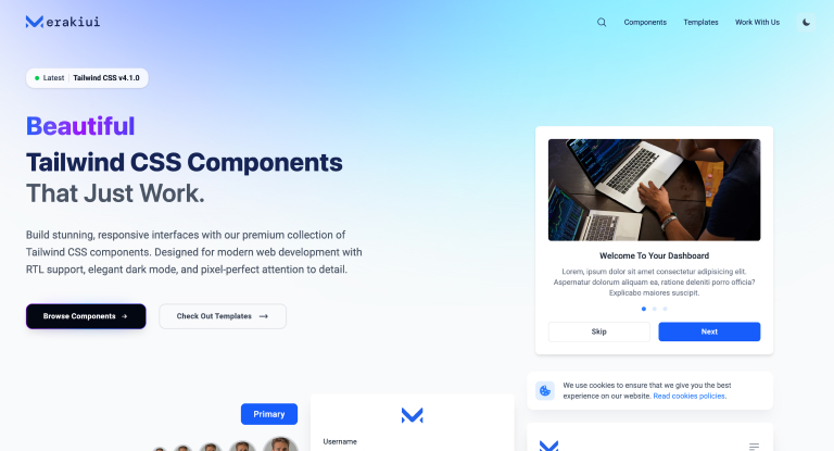 Meraki UI Tailwind CSS Components