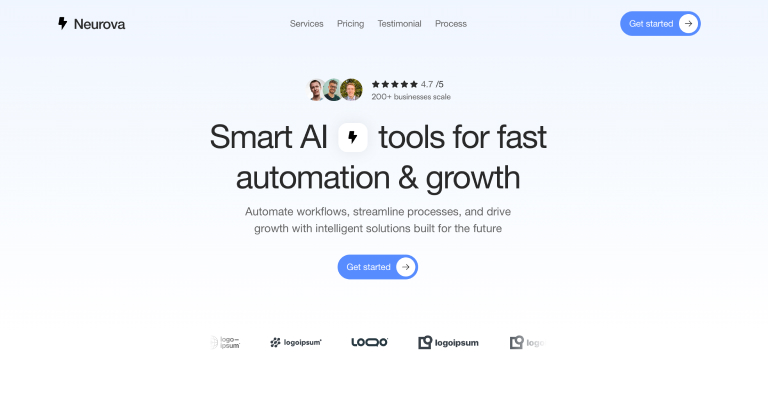 Neurova Innovative AI solutions template