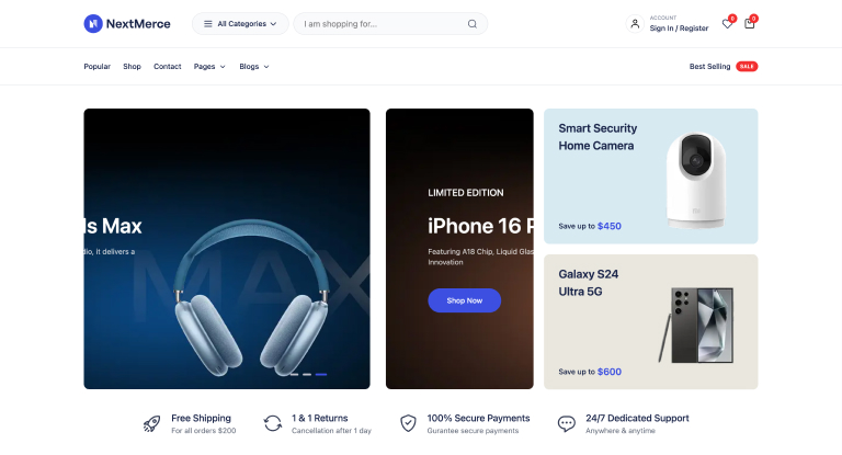 NextMerce Next js E commerce Boilerplate