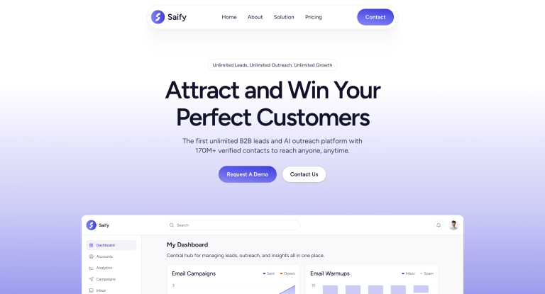 Saify AI Powered Cold Email Outreach Marketing