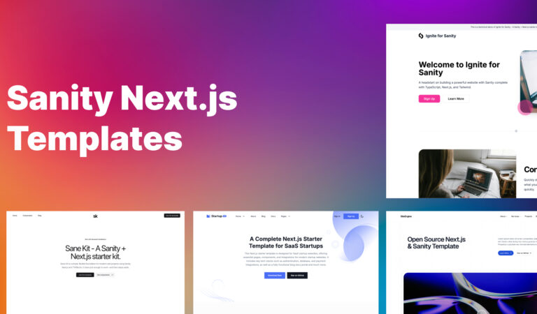 Sanity Next.js Templates