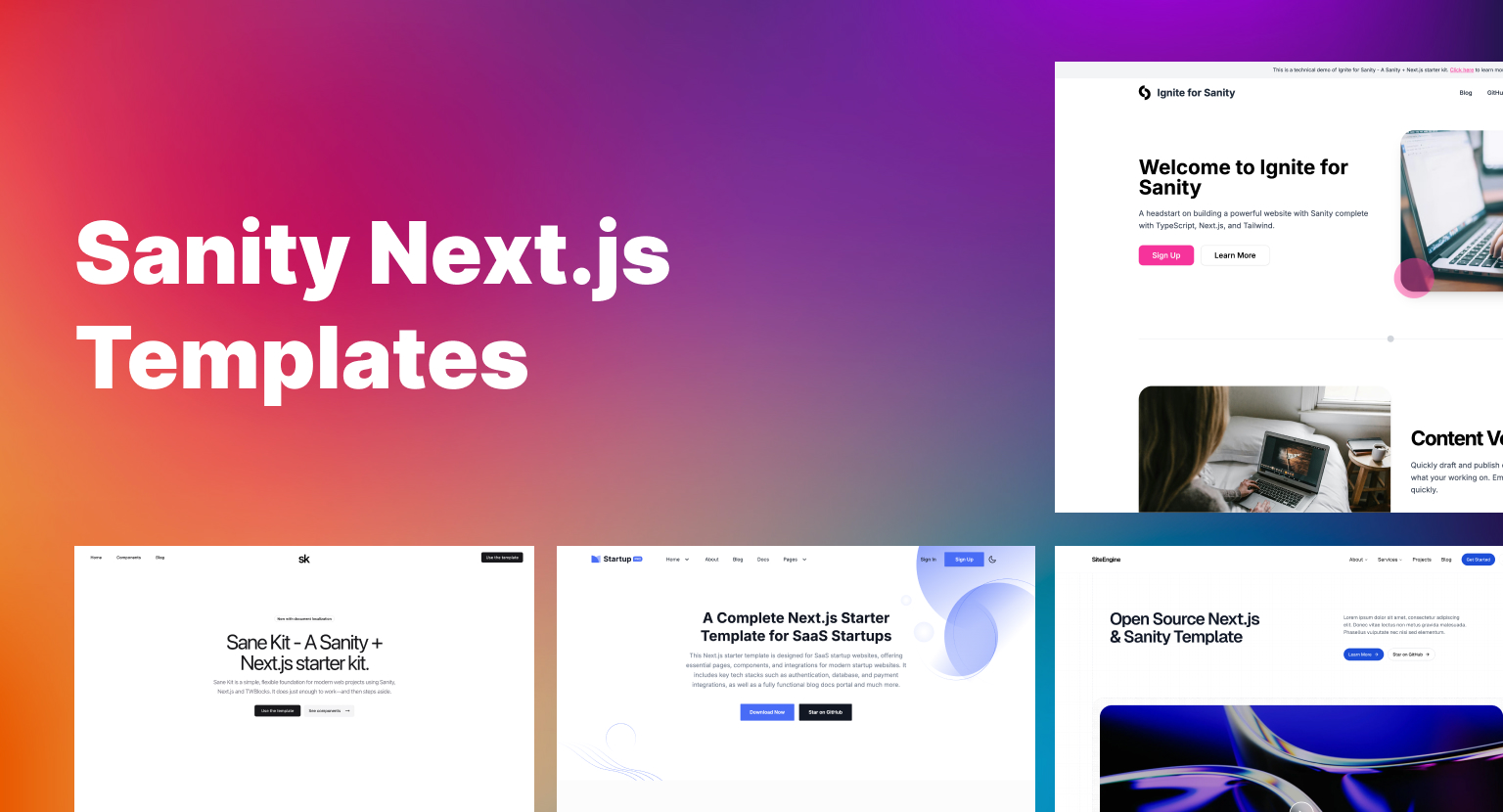 Sanity Next.js Templates