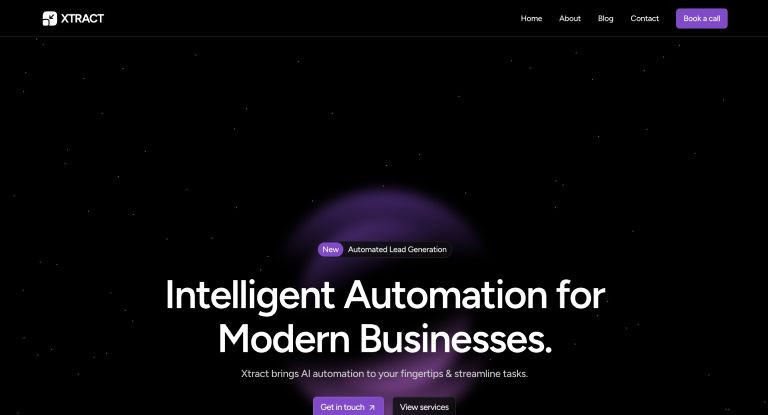 Xtract AI automation agency framer template