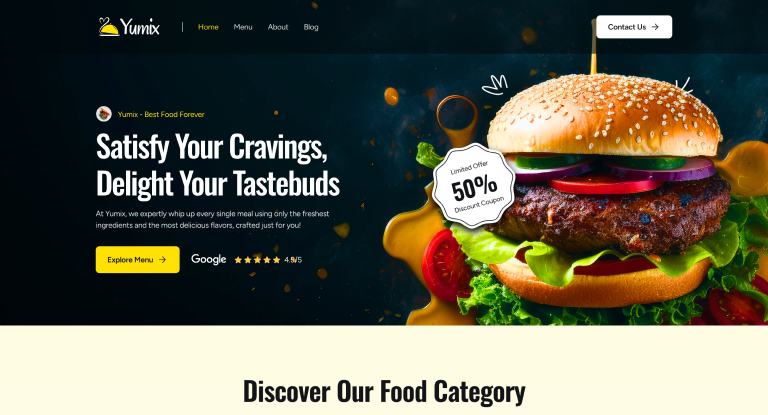 Yumix-Food-Website-template