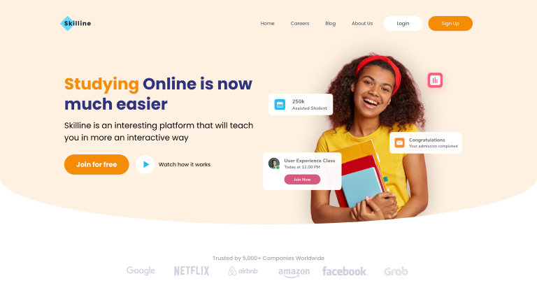 education landing page