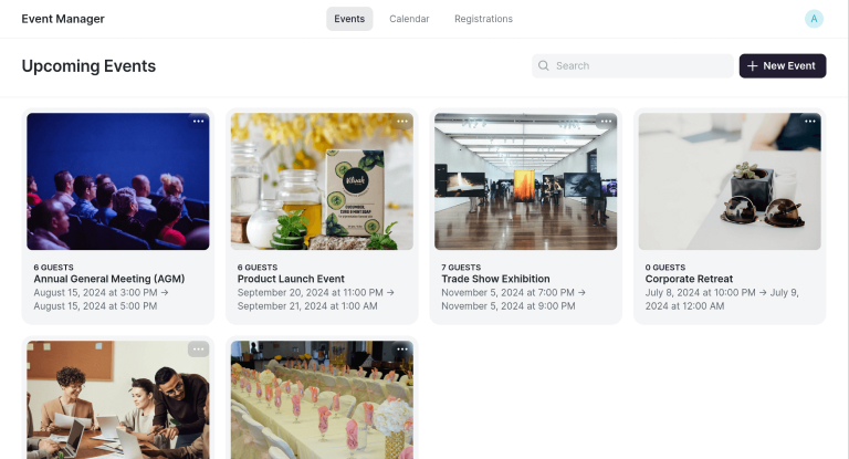 Event Manager Glide Template