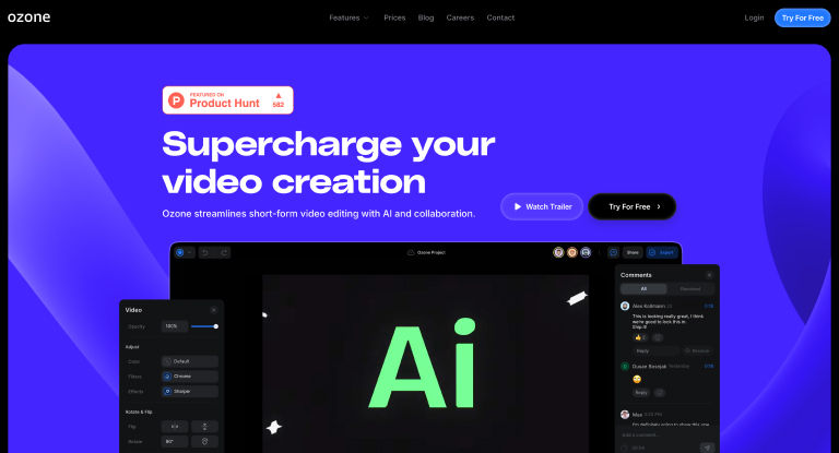Ozone short video creation tools