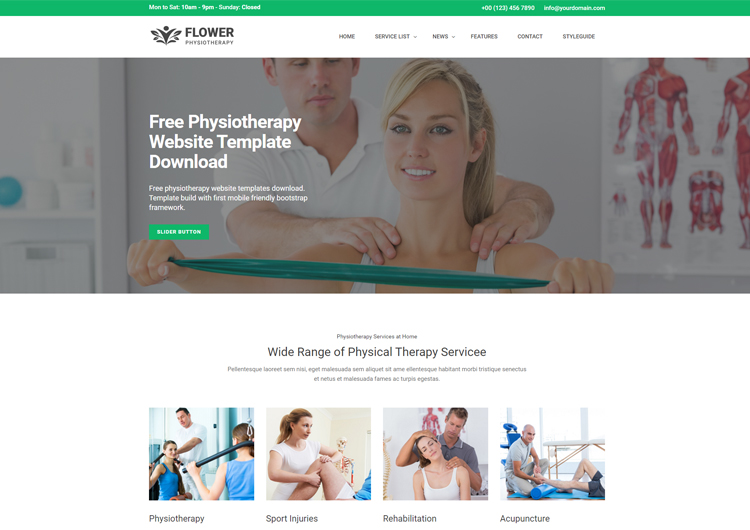 Physiotherapy Free Website Template Download Ease Template